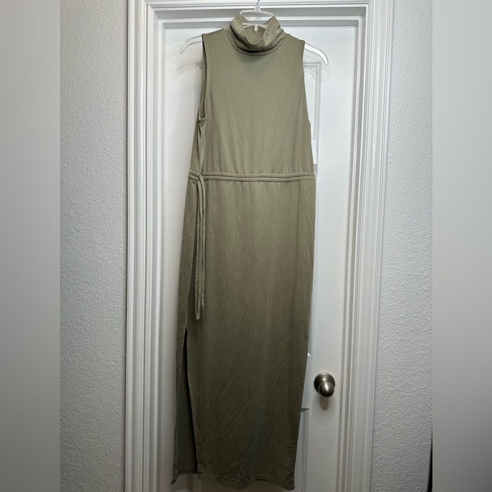 New Open Edit Green Mock Neck Sleeveless‎ Knit Dress size Small - Picture 5 of 13
